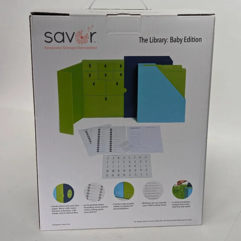 SAVOR The Library: Baby Edition. Khaki, Grey, White - Unisex- NEW IN BOX